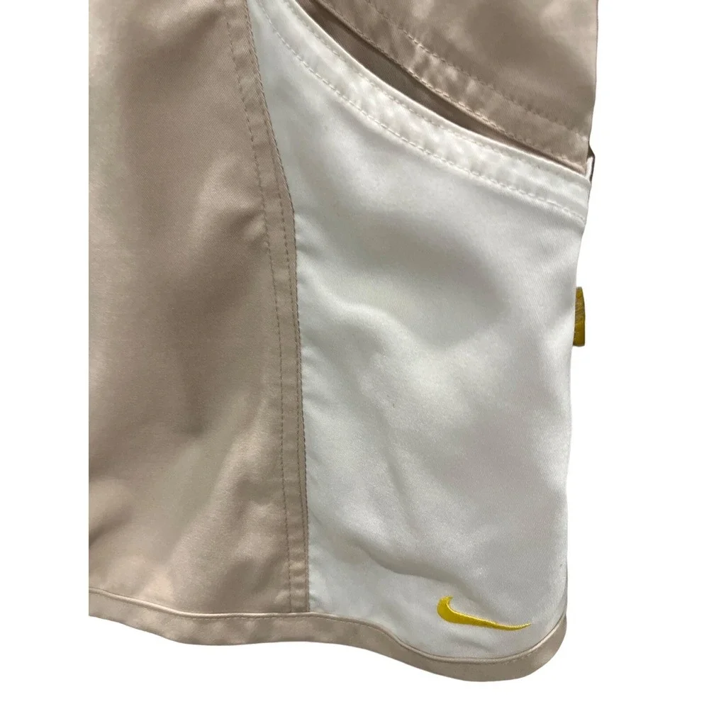 Nike Windbreaker Jacket Youth Large 12-14 Beige Active Tennis Golf Lightweight